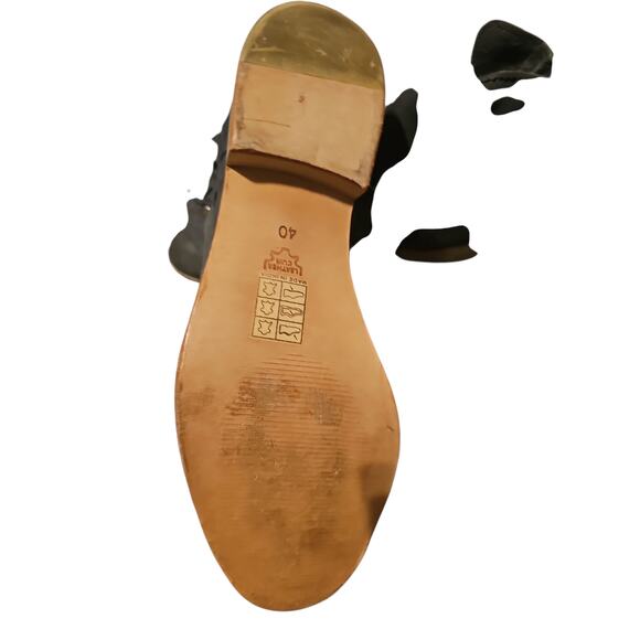 Free People sz 40 Landslide gray leather ankle boots sz 10 - Picture 8 of 8